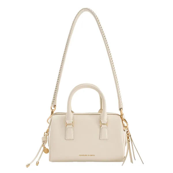 Túi Đeo Vai Nữ Charles & Keith Everleigh Bowling Bag - Cream CK2-30671768 Màu Cream