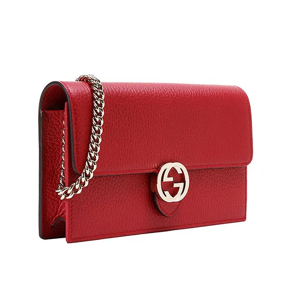 Túi Đeo Vai Nữ Gucci Leather GG Chain Shoulder Bag 510314 CAO0G 6420 Màu Đỏ