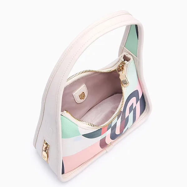 Túi Đeo Vai Nữ Lyn Maddie S Shoulder Bag Printed Off White LL25FBM602 Màu Trắng/Hồng
