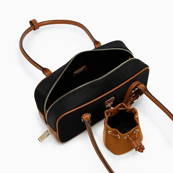Túi Đeo Vai Nữ Lyn Malik M Shoulder Bag Black LL25FBF040 Màu Đen