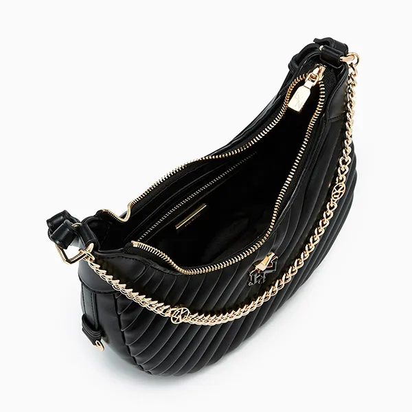 Túi Đeo Vai Nữ Lyn Pleat Rexha M Shoulder Bag Black L25FBWA054 Màu Đen
