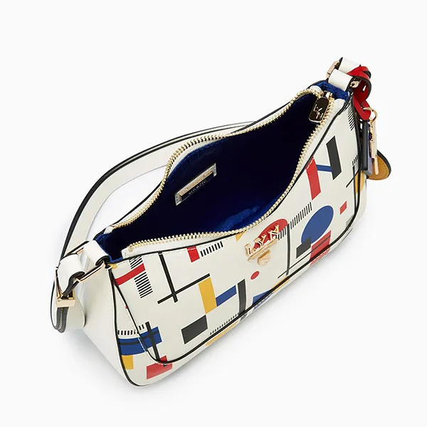 Túi Đeo Vai Nữ Lyn Re-Edit Bauhaus S Shoulder Bag Printed White L25FBWA061 Màu Trắng