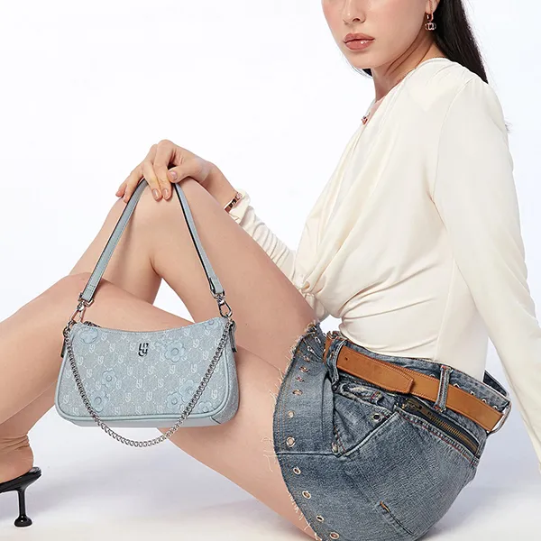 Túi Đeo Vai Nữ Lyn Sanna Shoulder Bag Blue LL25FBT606 Màu Xanh