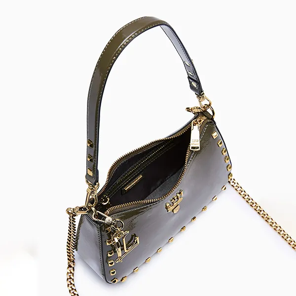 Túi Đeo Vai Nữ Lyn Tricia Rocky Shoulder Bag Dark Green LL24FBS183 Màu Xanh Rêu