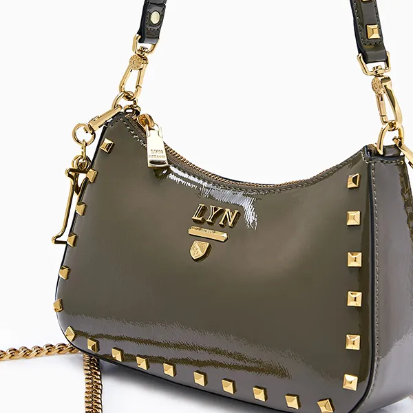 Túi Đeo Vai Nữ Lyn Tricia Rocky Shoulder Bag Dark Green LL24FBS183 Màu Xanh Rêu