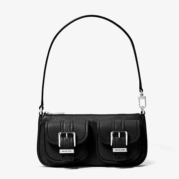 Túi Đeo Vai Nữ Michael Kors MK Zoe Small Pebbled Leather Pochette 32S5SZCU1L Màu Đen