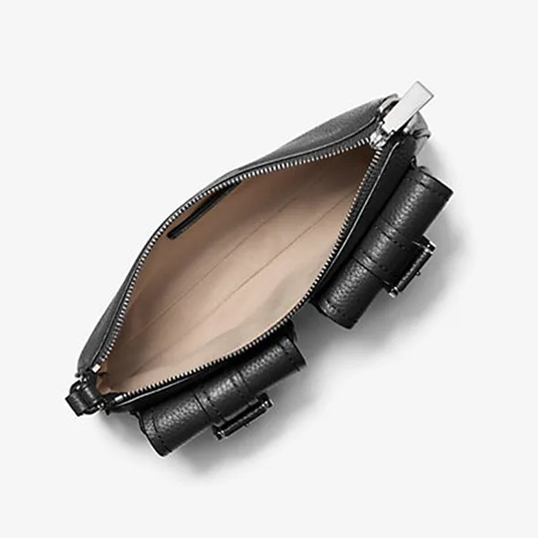 Túi Đeo Vai Nữ Michael Kors MK Zoe Small Pebbled Leather Pochette 32S5SZCU1L Màu Đen