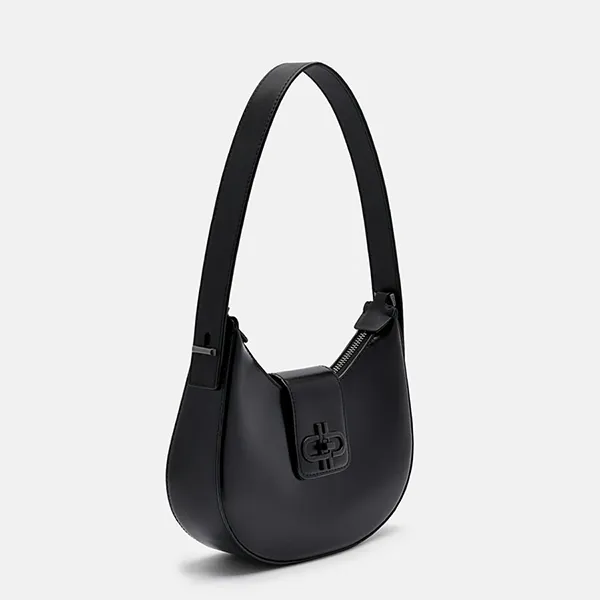Túi Đeo Vai Nữ Pedro Icon Leather Hobo Bag Black PW2-36610008 Màu Đen