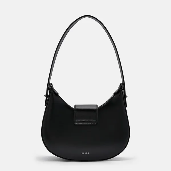Túi Đeo Vai Nữ Pedro Icon Leather Hobo Bag Black PW2-36610008 Màu Đen