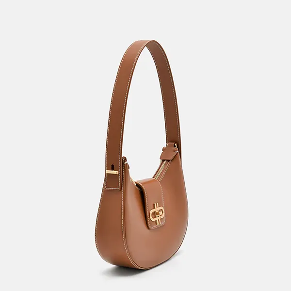 Túi Đeo Vai Nữ Pedro Icon Leather Hobo Bag Cognac PW2-36610008 Màu Nâu