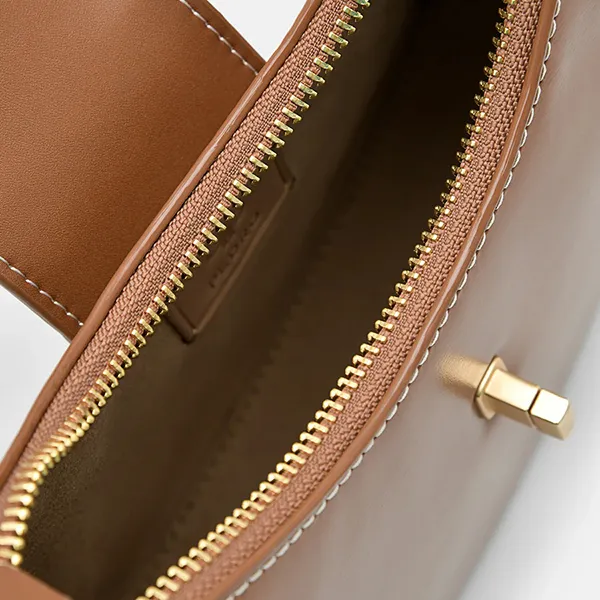 Túi Đeo Vai Nữ Pedro Icon Leather Hobo Bag Cognac PW2-36610008 Màu Nâu