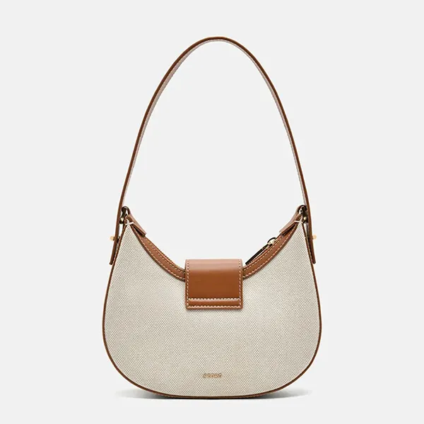Túi Đeo Vai Nữ Pedro Icon Leather Hobo Bag Cognac2 PW2-36610008 Màu Nâu/Kem