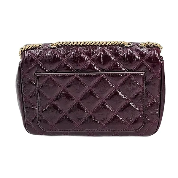Túi Đeo Vai Nữ Tory Burch 152050 Willa Shine Maroon Purple With Gold Hardware Leather Màu Tím
