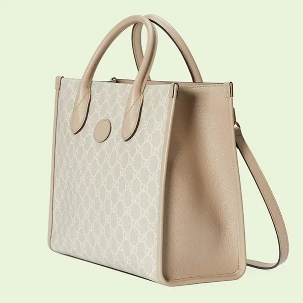 Túi Tote Nữ Gucci Small Bag With Interlocking G Beige 659983-UULBT-9683 Màu Be