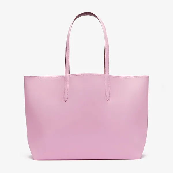 Túi Tote Nữ Lacoste Anna Reversible Tote With Pouch NF2142AA N08 Hai Mặt Màu Hồng/Đỏ