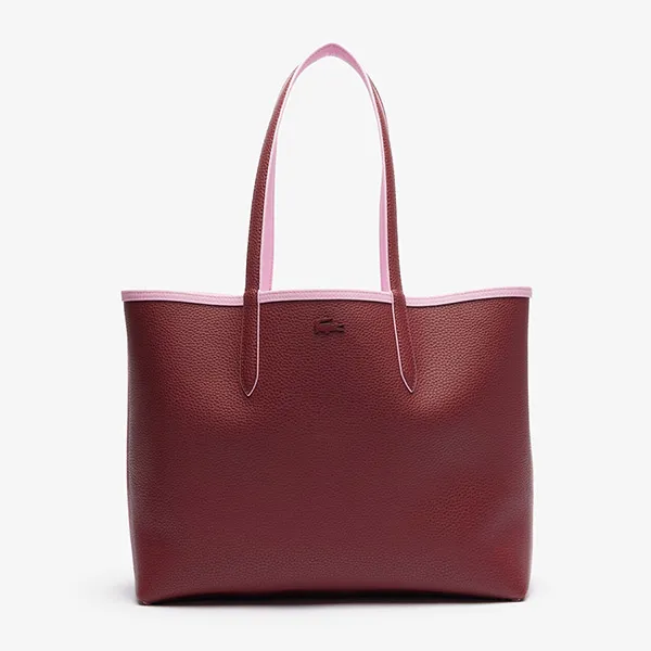 Túi Tote Nữ Lacoste Anna Reversible Tote With Pouch NF2142AA N08 Hai Mặt Màu Hồng/Đỏ