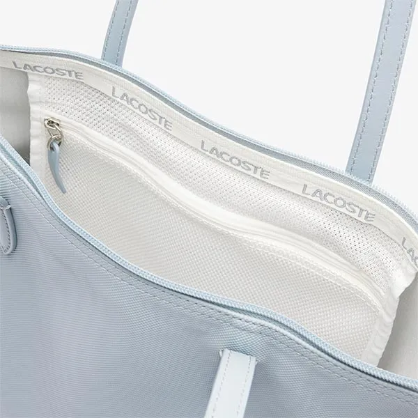Túi Tote Nữ Lacoste Small L.12.12 Concept Tote Sliver/Trade Wind NF2037PO Q48 Màu Bạc