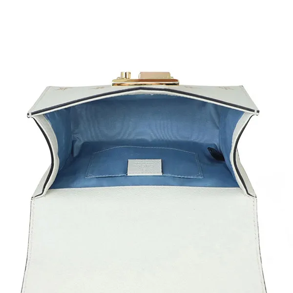 Túi Vai Nữ Gucci Padlock Bee Star Small Shoulder Bag Màu Trắng
