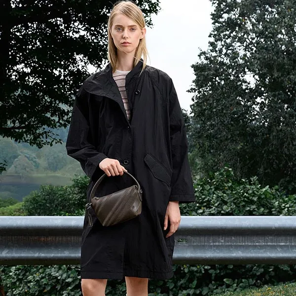 Túi Xách Tay Nữ Charles & Keith Zeya Recycled Suede Top Handle Bag Dark Moss CK2-50681229_DKMOSS_S Màu Nâu