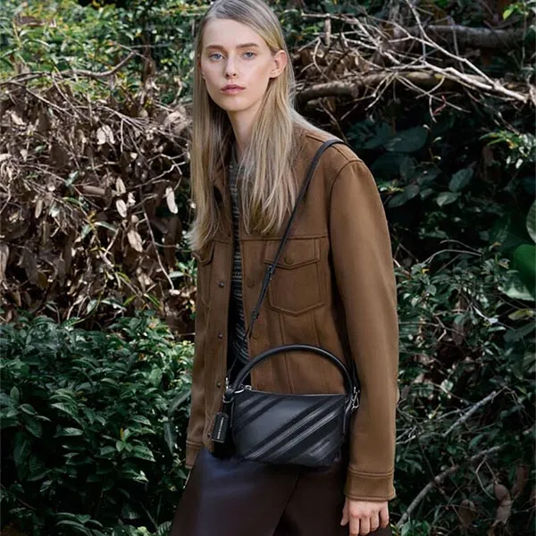 Túi Xách Tay Nữ Charles & Keith Zeya Recycled Suede Top Handle Bag Noir CK2-50681229_NOIR_S Màu Đen