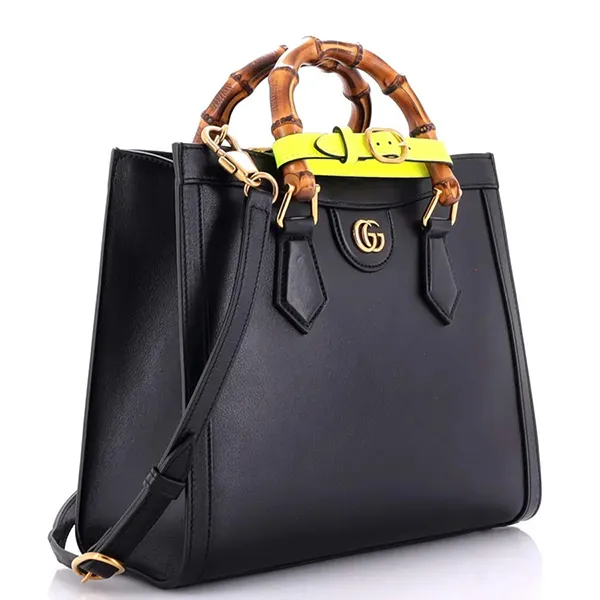 Túi Xách Tay Nữ Gucci Diana GG Small Tote Bag Màu Đen