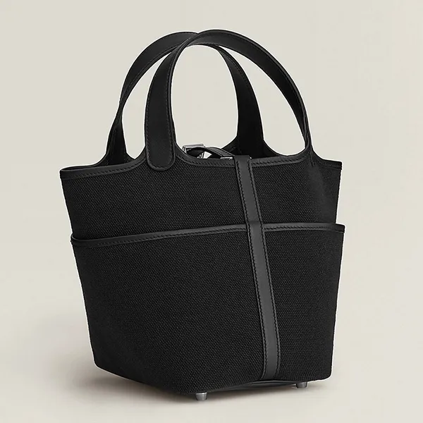 Túi Xách Tay Nữ Hermès Picotin Lock 18 Pocket Bag Noir Màu Đen