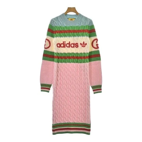 Váy Len Nữ Gucci Dress Light BluexGreenxPink 2200464578116 Phối Màu Size XS