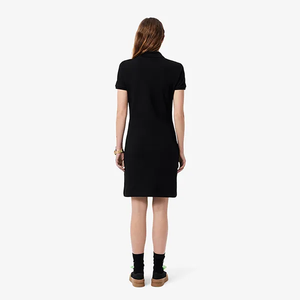 Váy Polo Lacoste Women's Piqué Dress Stretchy Slim Fit EF5473-031 Màu Đen Size 34
