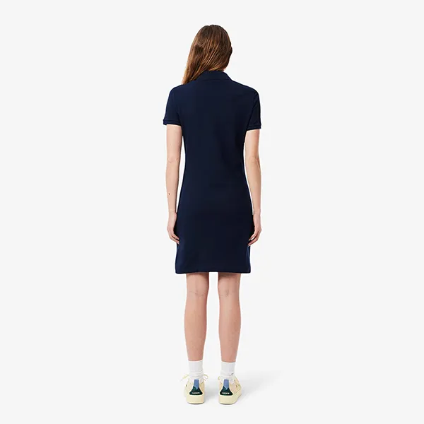 Váy Polo Lacoste Women's Piqué Dress Stretchy Slim Fit EF5473-166 Màu Xanh Navy Size 34