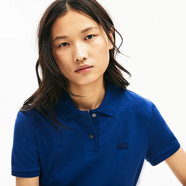 Váy Polo Nữ Lacoste Slim Fit Banded Waist Polo Dress Màu Xanh Dương Size 36