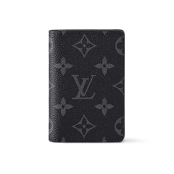 Ví Nam Louis Vuitton LV Pocket Organizer M61696 Màu Đen