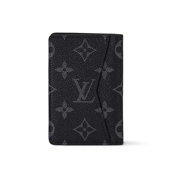 Ví Nam Louis Vuitton LV Pocket Organizer M61696 Màu Đen
