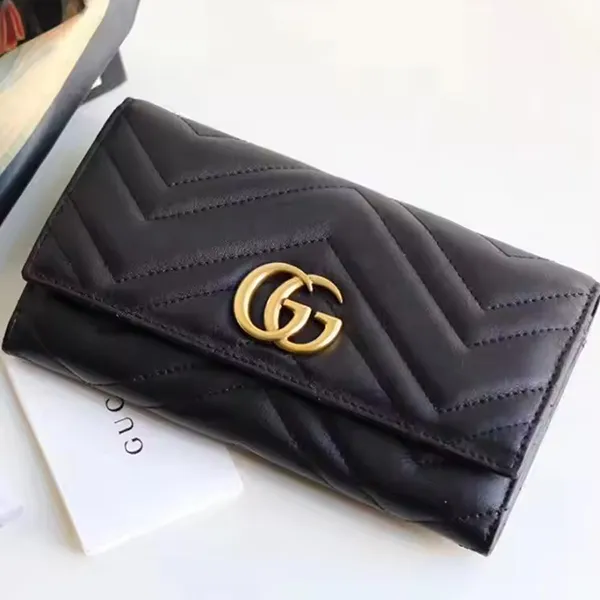 Ví Nữ Gucci GG Marmont Continental Wallet 443436 Màu Đen