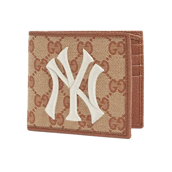 Ví Nữ Gucci NY Yankees Canvas Wallet Màu Nâu