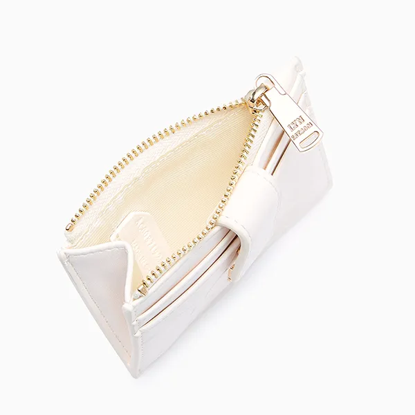 Ví Nữ Lyn Lucinda Card Holder Wallet - Ivory LL25FWT620 Màu Trắng Kem