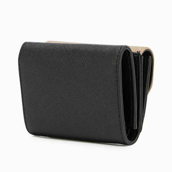Ví Nữ Lyn Maddie Fold Wallet - Black LL25FWM606 Màu Đen Be