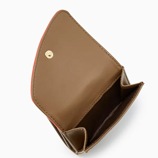 Ví Nữ Lyn Maddie Fold Wallet - Dark Brown LL25FWM606 Màu Nâu Đỏ