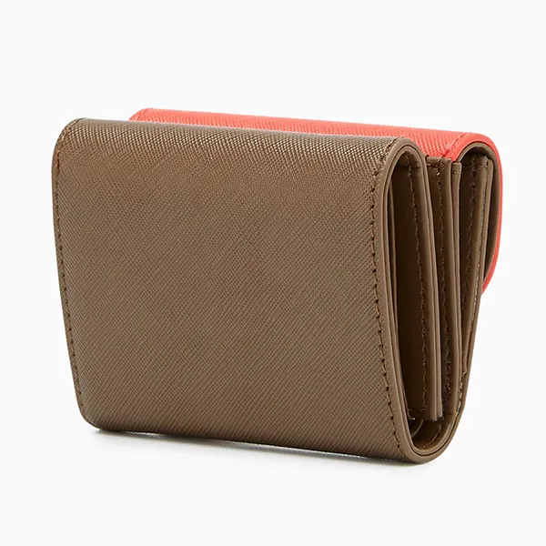 Ví Nữ Lyn Maddie Fold Wallet - Dark Brown LL25FWM606 Màu Nâu Đỏ
