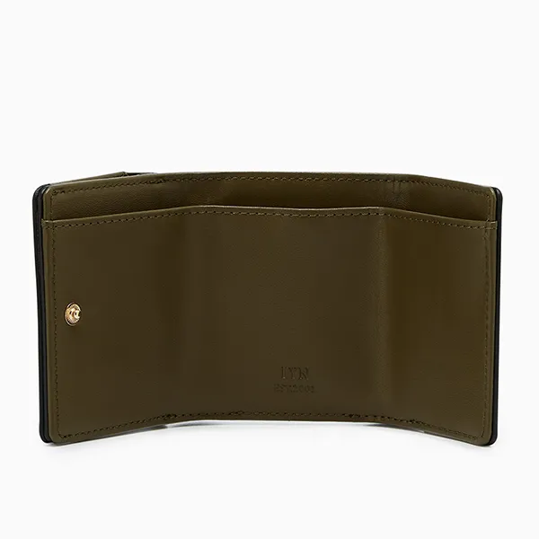 Ví Nữ Lyn Matric Short Wallet - Dark Green LL25FWS002 Màu Xanh Green