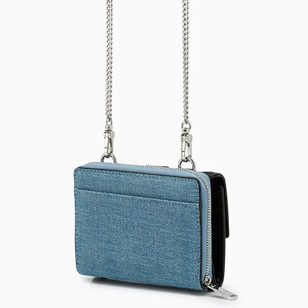 Ví Nữ Lyn Mila Short Wallet On Chain - Blue Variation 2 L25FWWA036 Màu Xanh Blue