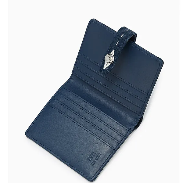 Ví Nữ Lyn Re-Edit Stitched Bi-Fold Wallet - Blue Variation 2 L25FWWA023 Màu Xanh