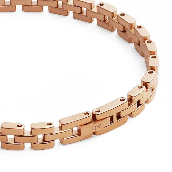 Vòng Đeo Tay Daniel Wellington 3-Link Bracelet Rose Gold Màu Vàng Hồng Size 155mm