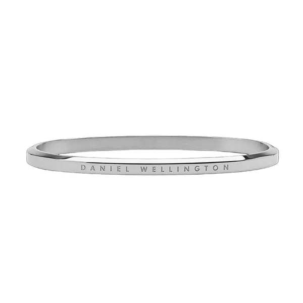 Daniel Wellington Bracciale Perfect Pair - Pelle Italiana E Acciaio 316L, Colore Argento, Lunghezza 185mm (Taglia L)