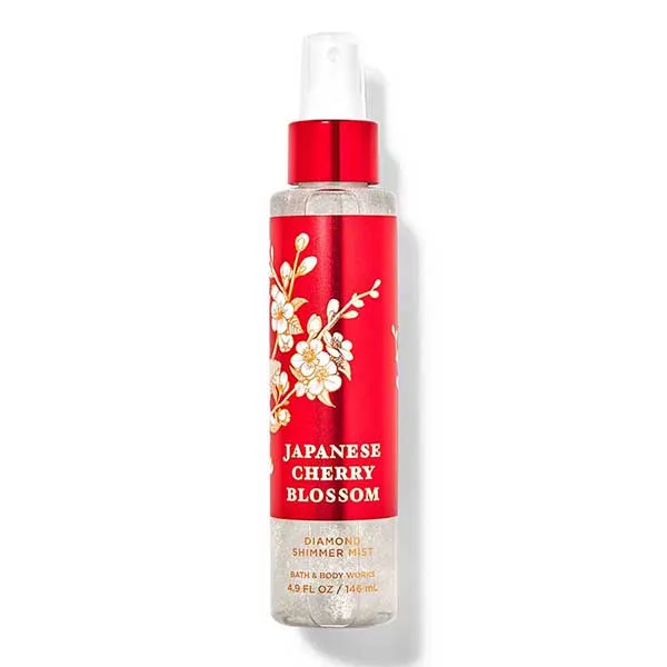 Xịt Thơm Toàn Thân Có Nhũ Bath & Body Works Japanese Cherry Blossom Diamond Shimmer Mist 146ml