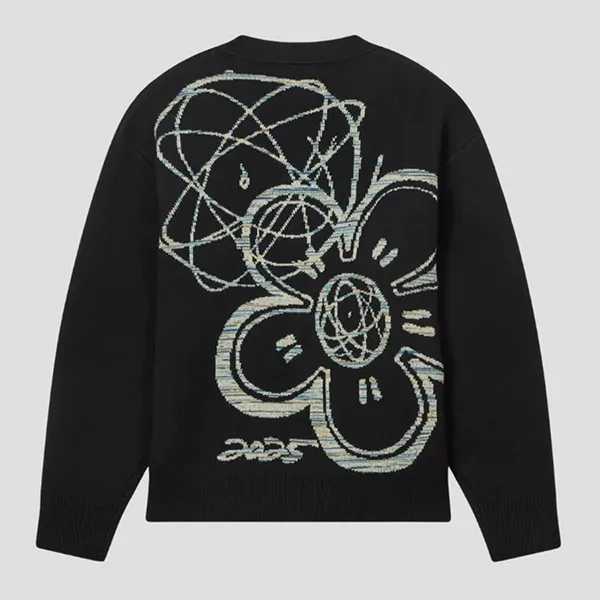 Áo Cardigan Nam Kenzo x Futura 2000 Genderless In Wool Black PFF68CA7513CJ99J Màu Đen Size S
