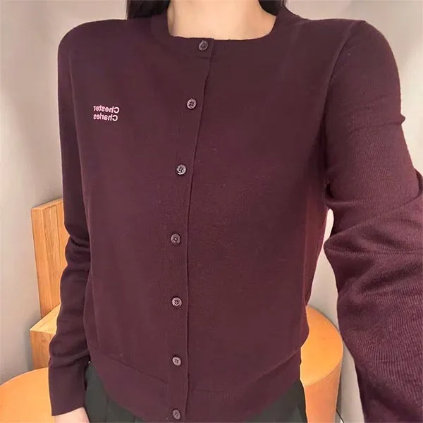 Áo Cardigan Nữ Chester Charles Red Shirt Logo Màu Đỏ Size S