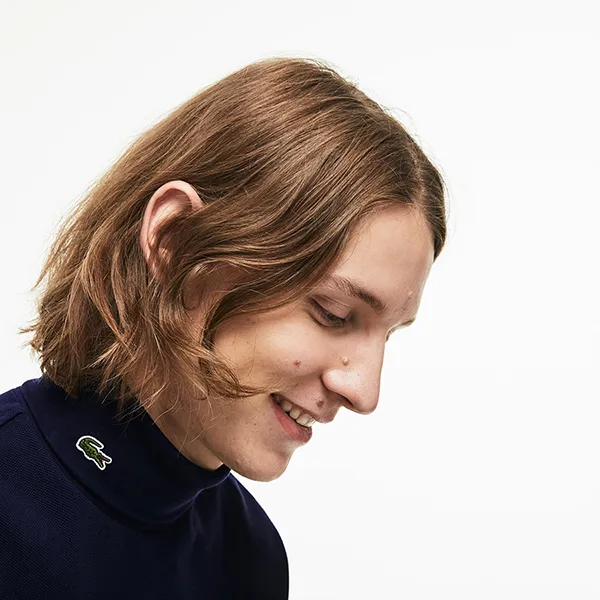 Áo Dài Tay Nam Lacoste UH9722 166 Màu Xanh Navy Size 2