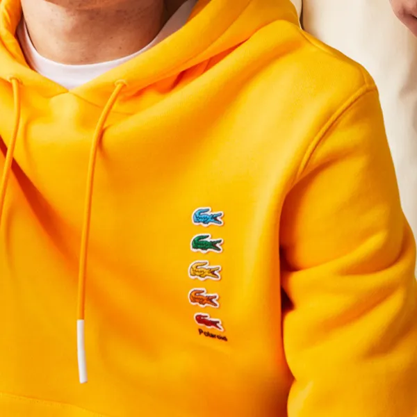 Áo Hoodie Lacoste Polaroid Collaboration Multicolor Crocodile Sweatshirt SH5661 Màu Vàng