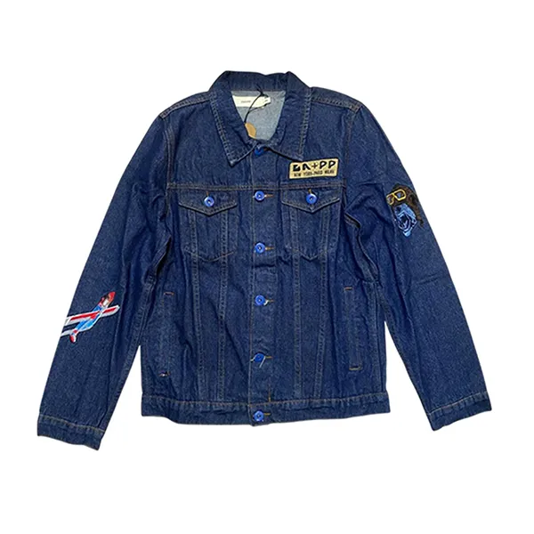 Áo Khoác Jean Nam Dapper Men's Denim Jacket Màu Xanh Size 3