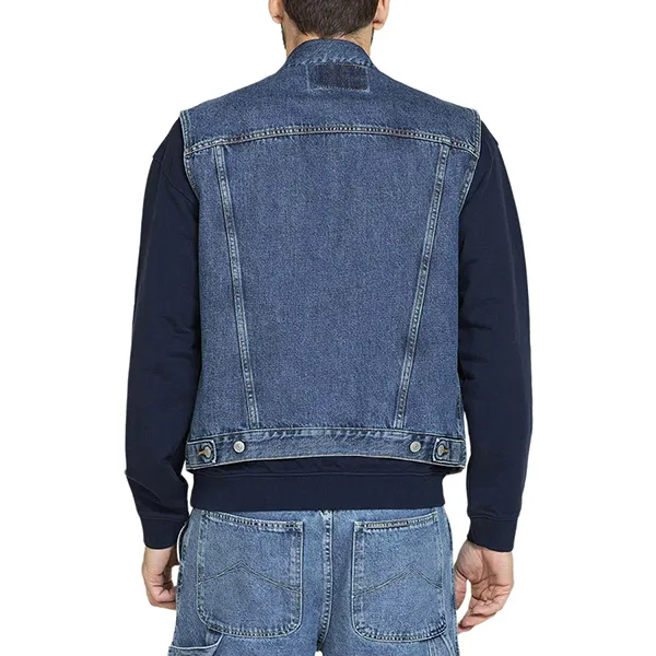 Áo Khoác Gile Nam Carrera Jeans Cotton 420C1021R_700R Màu Xanh Denim Size M